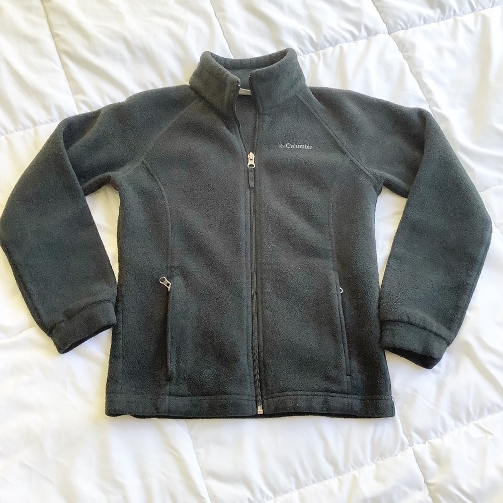 Columbia Youth Jacket Black Full Zip Size M 10/12